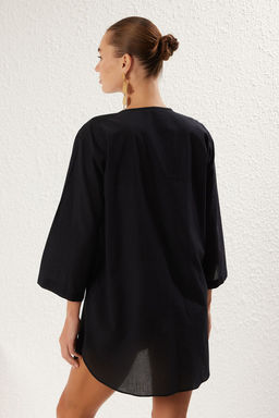 Trendyolmilla Su Alt? Desenli Mini Dokuma %100 Pamuk Plaj Elbisesi TBESS25EL00020  фото 15