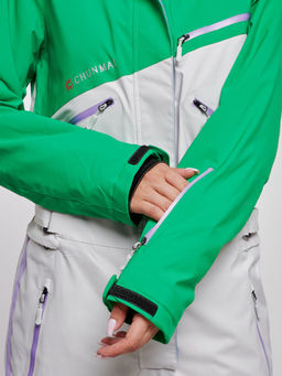 Горнолыжный комбинезон женский зимний зеленого цвета 2326Z - Mtforce фото 14