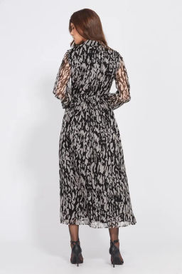 Платье 2461 бежевый/ черный - Eola фото 2