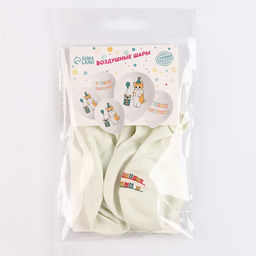 Воздушные шары латексные 12" «Праздничный котик», 5 шт.