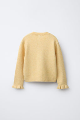RUFFLE KNIT CARDIGAN WITH WOOL - Zara фото 2