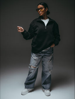 Брамея свитшот женский (черный) - Lovetex фото 2