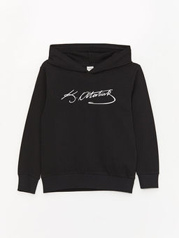 Atat?rk ?mza Bask?l? Erkek ?ocuk Sweatshirt