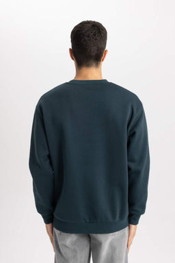 Базовый свитшот Oversize с круглым вырезом - Defacto фото 6