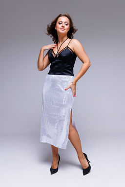 Юбка AURA 5040-164 серебро  фото 2