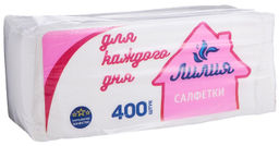 Салфетки "Лилия Soft" 1сл. БЕЛЫЙ 400