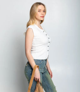 Топ #КТ060 (1), белый