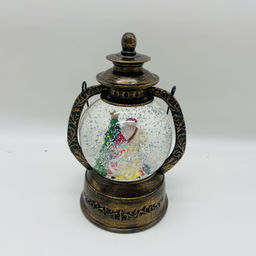 Новогодний декор Лампа стекло - Санта Клаус с елкой 20 см (арт. 7088G) - Ип лебедев о.ю фото 3