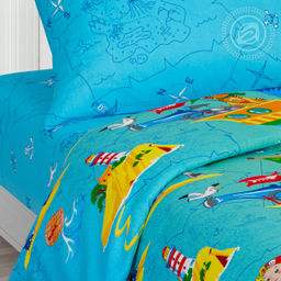 Морской бой 1,5 сп./Пододеяльник: 1 шт. - 215*143; Простыня: 1 шт. - 214*150; Наволочка: 2 шт. - 70*70; Бязь детская - Артпостель фото 3