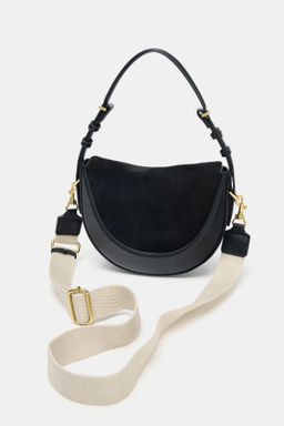 LEATHER FLAP DETAIL CROSSBODY BAG