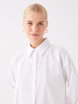 D?z Uzun Kollu Oversize Kad?n G?mlek Tunik