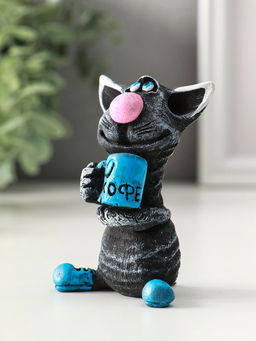 Фигура "Кот с кружкой" 8 см