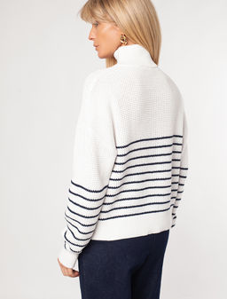 VILATTE / Джемпер фактурной вязки из 100% хлопка  фото 4