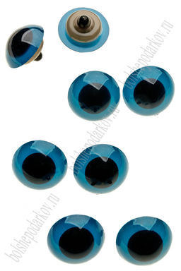 Фурнитура "Глазки для игрушек" 30 мм, с заглушками (10 шт) SF-2145, синий №3