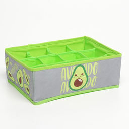 Кофр для белья 12 ячеек "Avocado", 27 х 20 х 10 см