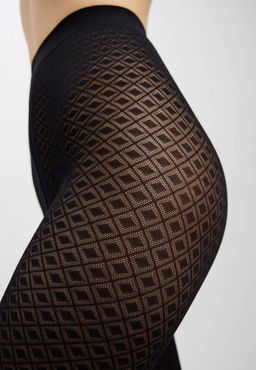 Колготки фантазийные CONTE ACCENT Колготки с рисунком nero  фото 5