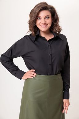 Блуза Swallow 803.2 черный+серебряный узор фото 198