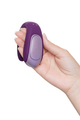 Многофункциональный стимулятор для пар Satisfyer Partner Double Fun, силикон, фиолетовый, 9 см  фото 8