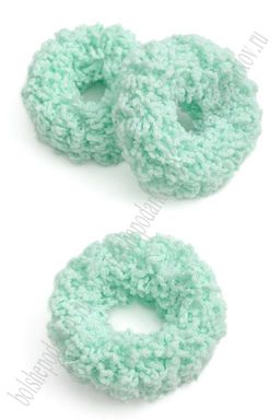 Резинки для волос светящиеся в темноте 5 см (5 шт) SF-7040, аквамариновый