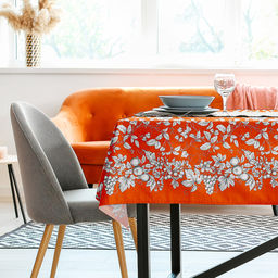 Скатерть 220х145см Фелиция, длина стола до 180см, на 8-10 персон, хлопок Комфорт 171г/м2, упаковка классическая, пакет ПВХ 28х41см, Домашняя мода (Россия)  фото 3