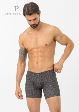 Мужские удлиненные трусы-шорты PMHL-1316 Геометрия бежевая - Pantelemone фото 4