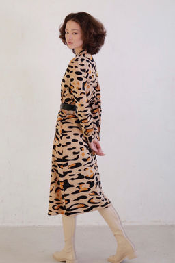 Платье-рубашка с английским воротником принт - Martichelli фото 160