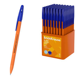 Цена за 70 шт. Ручка шариковая ErichKrause R-301 Stick Orange 0.7, цвет чернил синий (в стакане по 70 шт.)