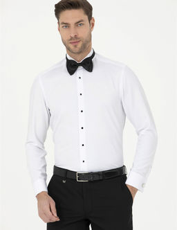 Beyaz Slim Fit Smokin G_mlek