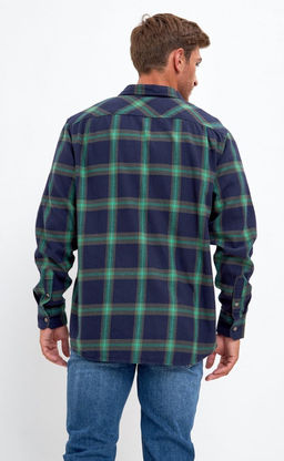 Рубашка фланель F121-0460 green-d.blue - Fine joyce фото 7