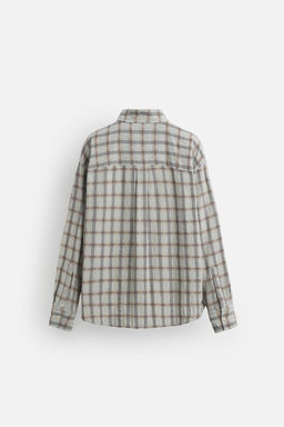TEXTURED CHECK SHIRT - Zara фото 8