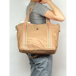 Сумка женская текстиль BoBo-7655, 1отдел, плечевой ремень, бежевый 261675 фото 5