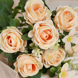 Цветок искусственный Букет роз 28 см / BR-28 /уп 1200/ (Бежевый) - Галеонтрейд фото 5