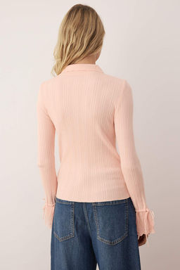 Ekru Merserize Gorunumlu Fitilli Polo Yaka Triko H?rka TWOAW26HI00111 - Trendyolmilla фото 19