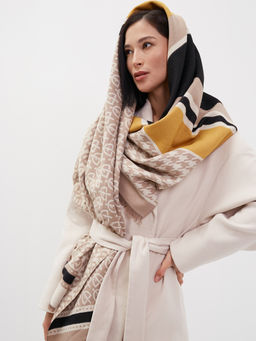 в СОСТАВЕ ШЕРСТЬ и КАШЕМИР! Большой,теплый двусторонний палантин