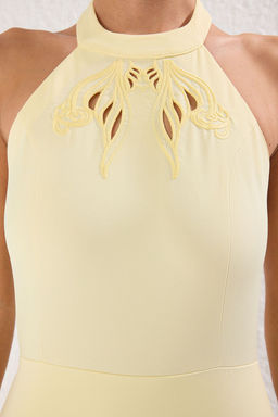 TRENDYOLMILLA Siyah Baglama Detayl? Dokuma S?k K?sa Elbise TPRSS25EL00200  фото 3