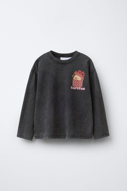 FADED-EFFECT CAPYBARA CAPYFUN  T-SHIRT