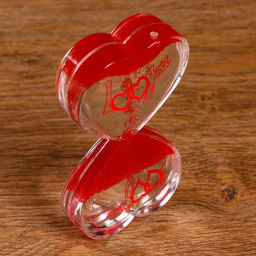 Часы гелевые Я тебя люблю, антистресс, 7.5?13 см, красные