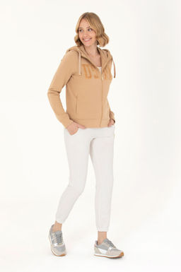Женская базовая толстовка песочного цвета с капюшоном Неожиданная скидка в корзине - U.s. polo assn фото 11