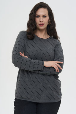 Джемпер Диагонали серый - Intikoma фото 2