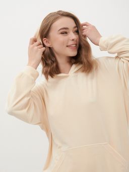 Костюм из велюра с удлиненным худи и брюками-палаццо - Tantino фото 9