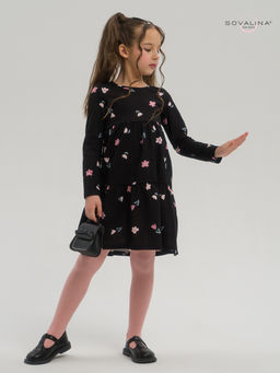 Платье Тиана тюльпаны на черном - Sovalina фото 10