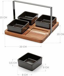 Менажницы 4 шт с подставкой с ручкой APOLLO Alturo фото 2