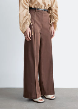 Pantalones de algod?n con pliegues marcados - H&m фото 4