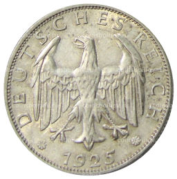 2 рейхсмарки 1925 года F Германия