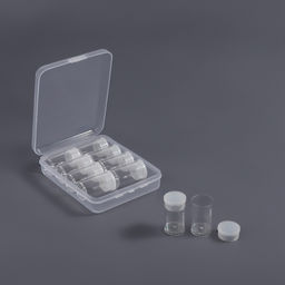 Органайзер для хранения мелочей, 10 баночек, 5 мл, 12×9×2.9 см, прозрачный