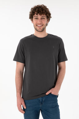 Футболка мужская U.S. Polo Assn из хлопка антрацитовая  фото 8