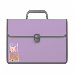 Цена за 1 шт. Портфель пластиковый ErichKrause Matt Pastel Bloom, с текстильной вставкой, A4, ассорти (в пакете по 1 шт.)  фото 6