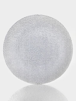 Тарелка подстановочная Magistro Cotton, d=33 см, стекло, серебристая  фото 8