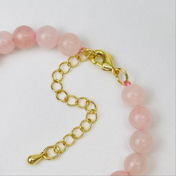 Браслет из Розового кварца и Голубого агата - Радуга самоцветов фото 4