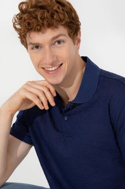 U. S. Polo Assn Мужская темно-синяя футболка с воротником-поло